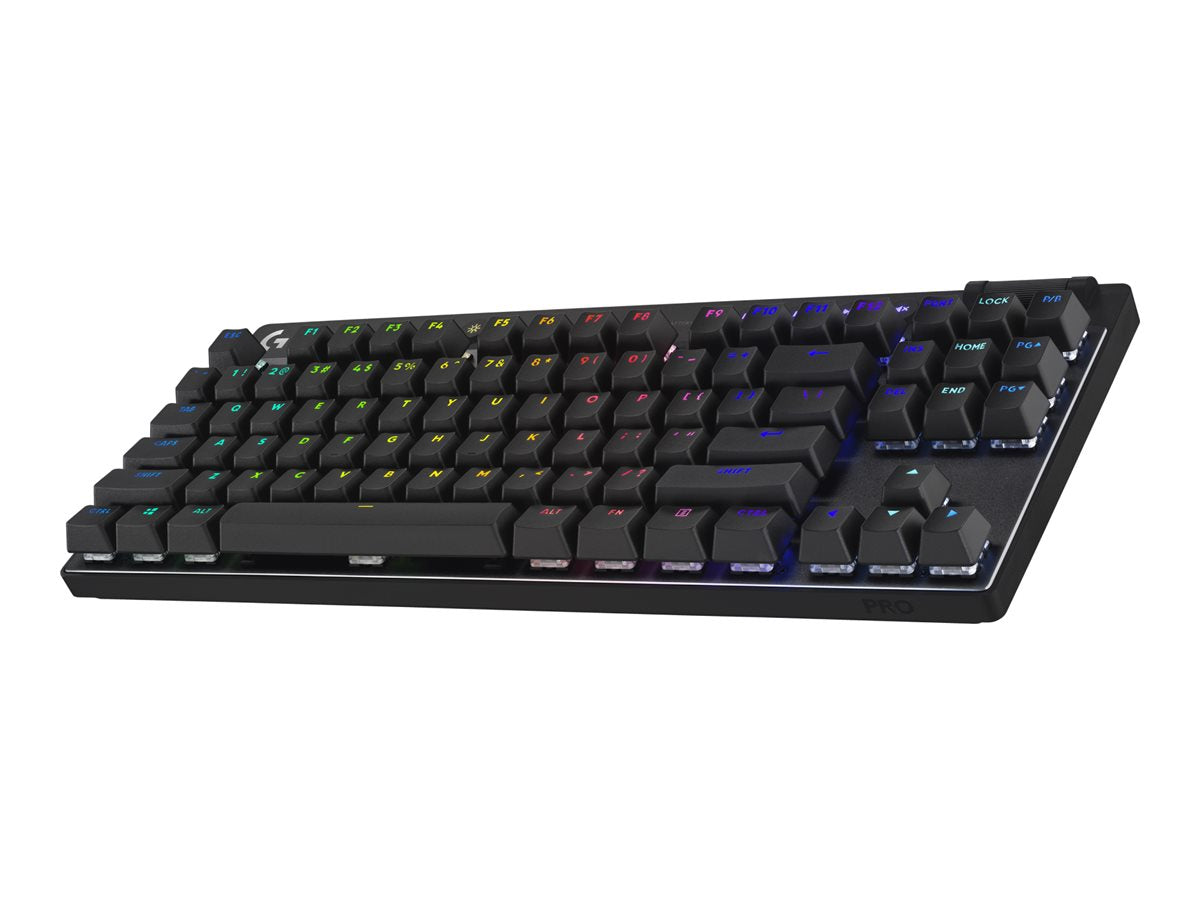 Logitech G PRO X TKL LIGHTSPEED Wireless Gaming Keyboard, Tactile Switches (GX Brown), Black - Teclado - retroiluminación - inalámbrico - 2.4 GHz, Bluetooth - QWERTY - EE. UU. - interruptor: GX Brown Tactile - negro-10