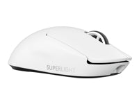 Logitech G PRO X SUPERLIGHT 2 LIGHTSPEED Wireless Gaming Mouse, White - Ratón - gaming - óptico - 5 botones - inalámbrico - 2.4 GHz - receptor USB de Logitech LIGHTSPEED - blanco