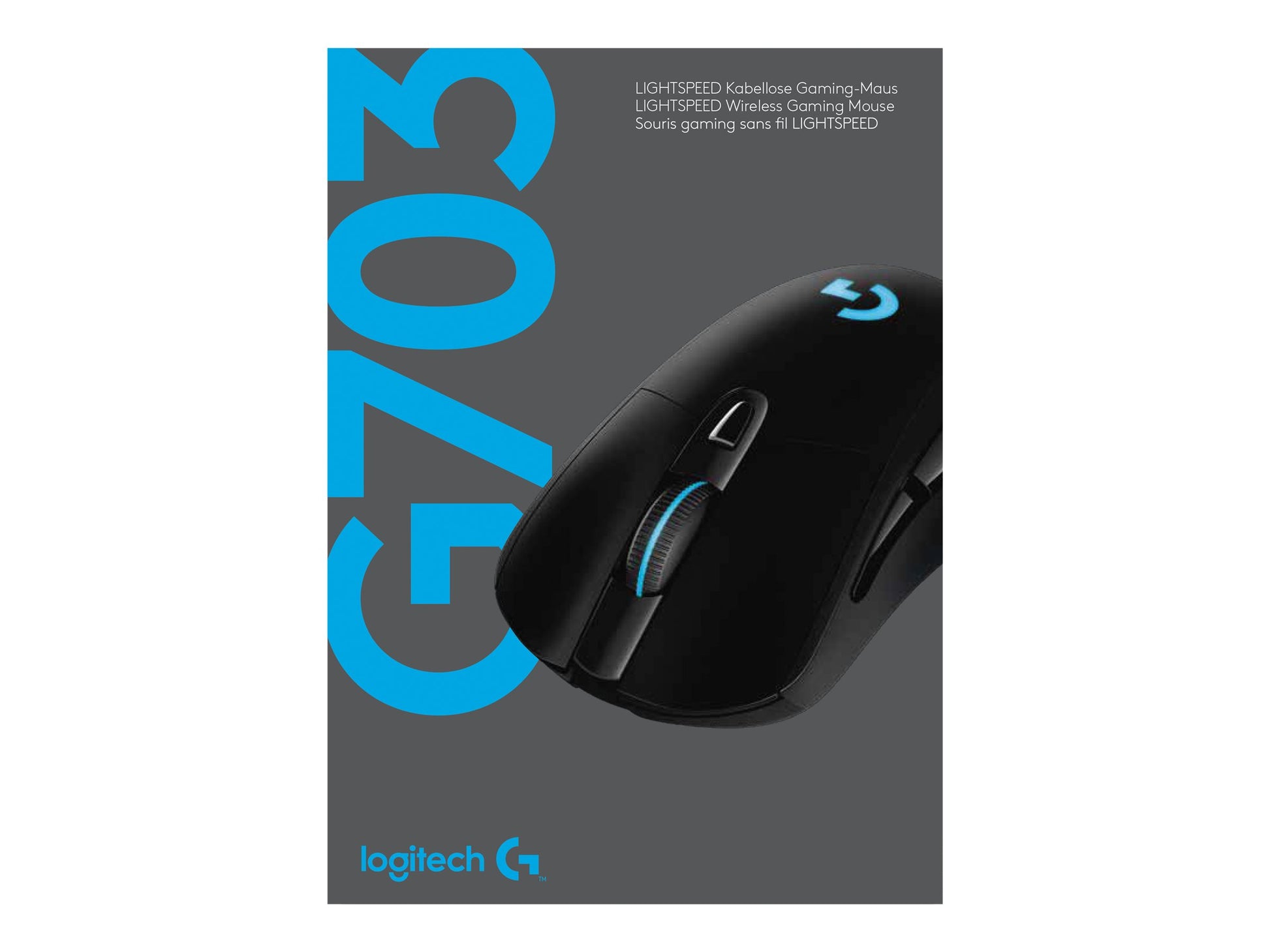 Logitech Wireless Gaming Mouse G703 LIGHTSPEED with HERO 25K Sensor - Ratón - óptico - 6 botones - inalámbrico, cableado - 2.4 GHz - receptor inalámbrico USB-2