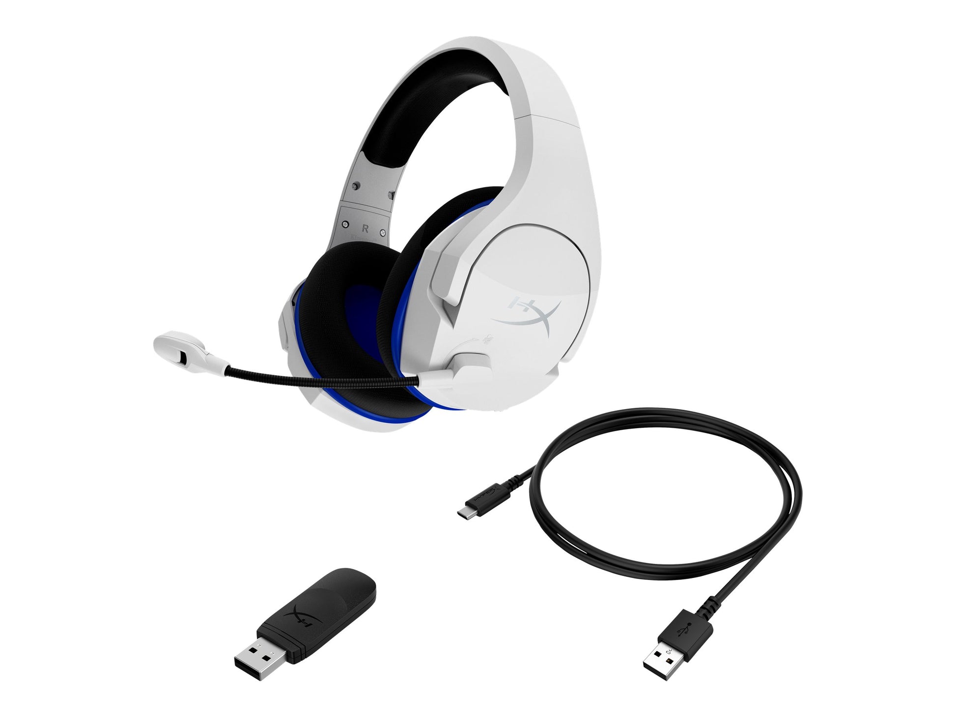 HyperX Cloud Stinger Core - Auricular - tamaño completo - 2,4 GHz - inalámbrico - blanco, azul - para Victus by HP Laptop 15, 16; Laptop 14, 15, 17; Pavilion x360 Laptop; Pro 290 G9-15