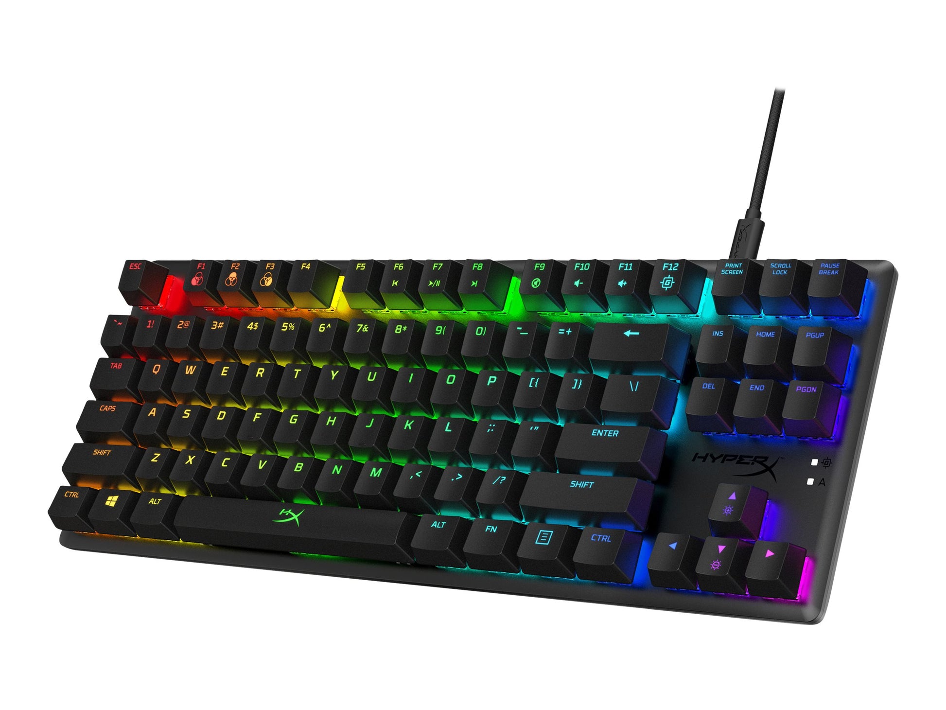 HyperX Alloy Origins Core - Teclado - retroiluminación - USB-C - QWERTY - EE. UU. - interruptor: HyperX Red - negro-8
