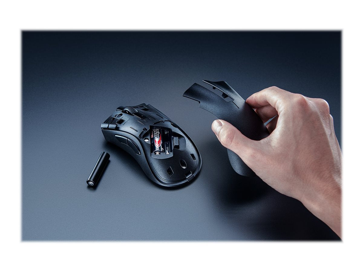 Razer DeathAdder V2 X HyperSpeed - Ratón - ergonómico - diestro - óptico - 7 botones - inalámbrico - 2.4 GHz, Bluetooth - receptor inalámbrico USB-3