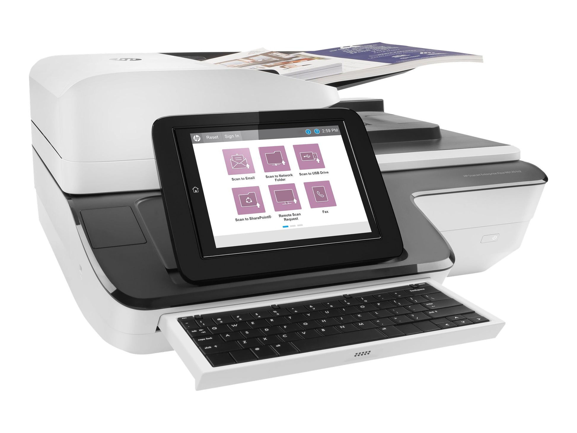 HP ScanJet Enterprise Flow N9120 fn2 - Escáner de documentos - plano: CCD / ADF: CIS - a dos caras - A3/Ledger - 600 ppp x 600 ppp - hasta 120 ppm (mono) / hasta 120 ppm (color) - Alimentador automático de documentos (ADF) (200 hojas) - hasta 20000 explor-18