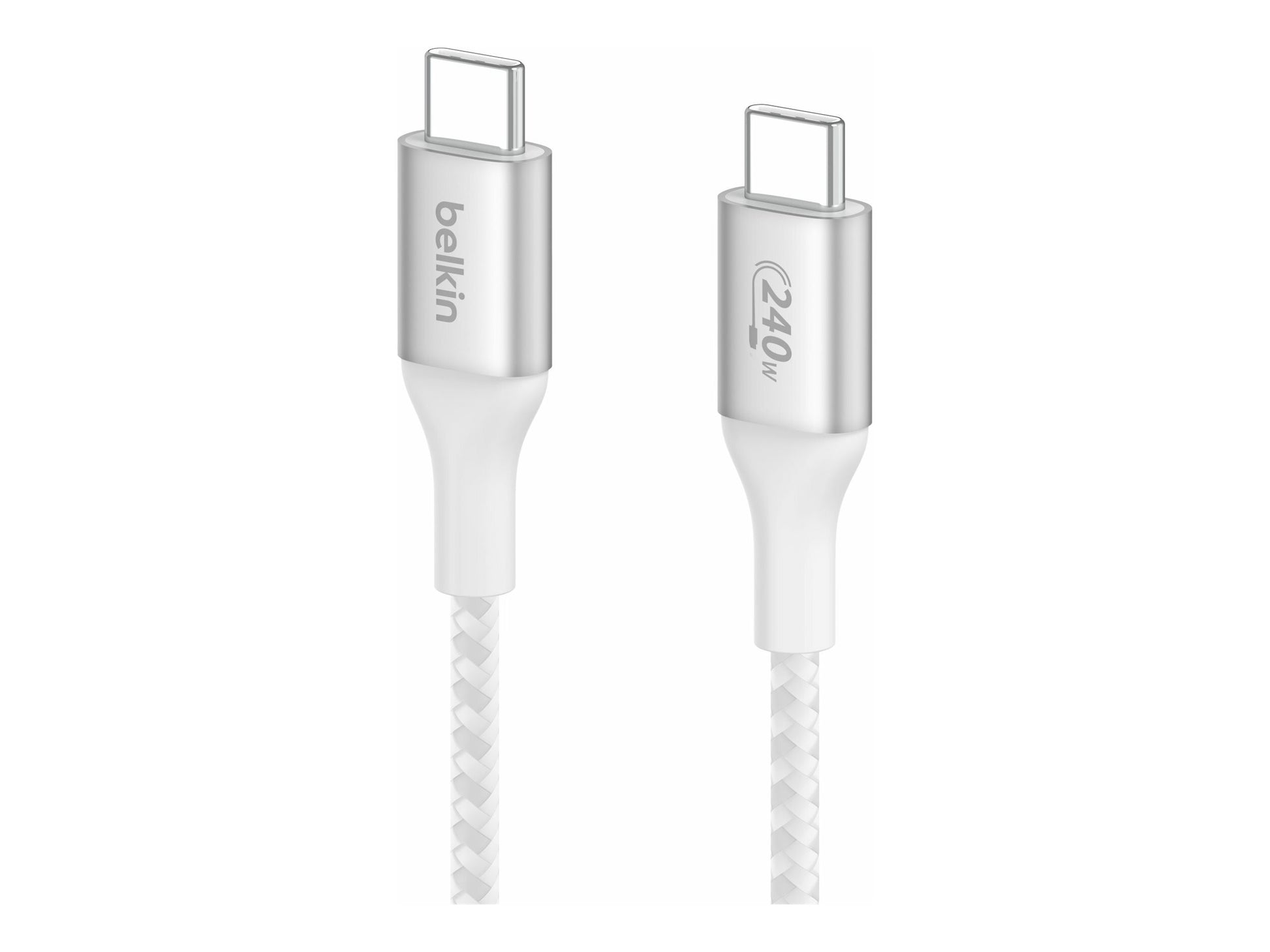 Belkin BoostCharge - Cable USB - 24 pin USB-C (M) a 24 pin USB-C (M) - USB 2.0 - 2 m - compatible con hasta 240 W de potencia - blanco-6