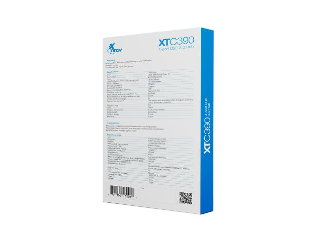 Xtech - Hub - 4 puertos - USB 3.0 XTC-390-1
