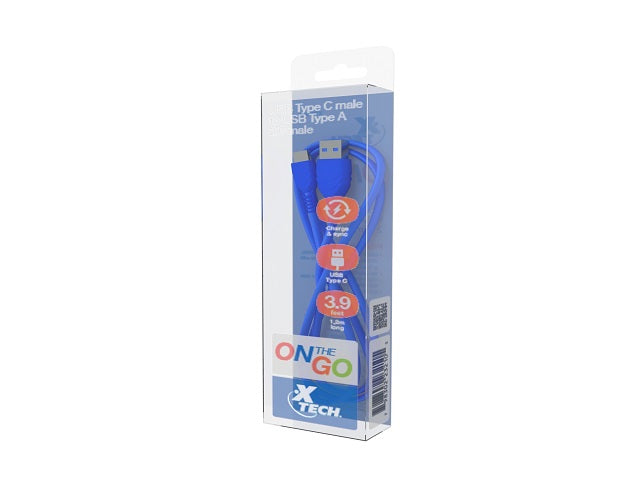 Xtech - USB cable - 4 pin USB Type A - USB Type-C - 1.2 m - Bag of 10 un XTG-238-7