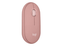 Logitech Pebble Mouse 2 M350s - Ratón - óptico - 3 botones - inalámbrico - Bluetooth - rosa