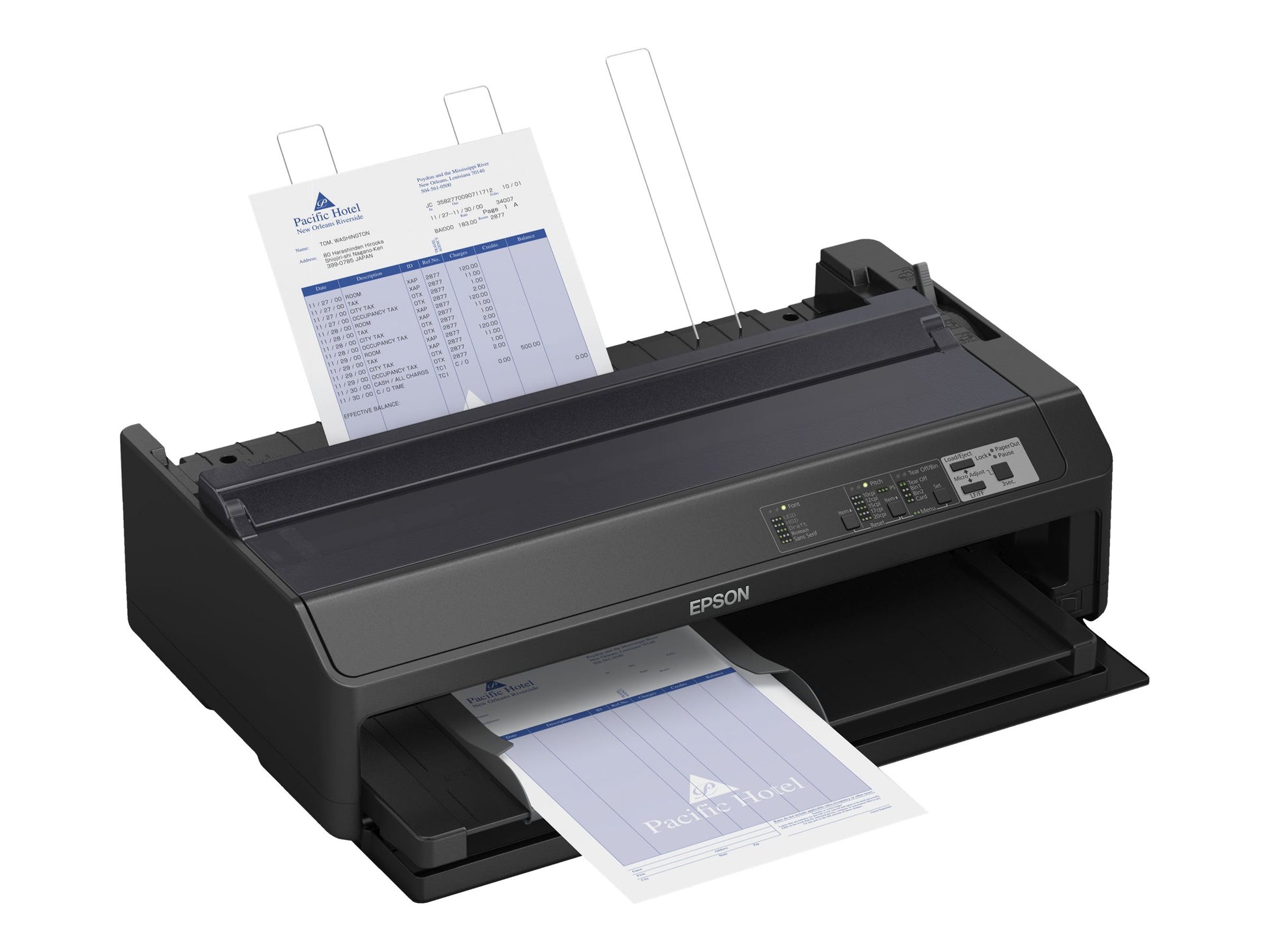 Epson FX 2190II - Impresora - B/N - matriz de puntos - Rollo (21,6 cm), 406,4 mm (anchura), 420 x 364 mm - 240 x 144 ppp - 9 espiga - hasta 738 caracteres/segundo - paralelo, USB 2.0-12
