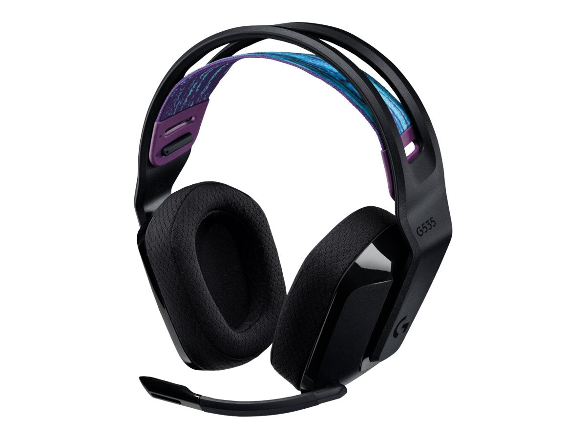 Logitech G535 LIGHTSPEED Wireless Gaming Headset - Lightweight on-ear headphones, flip to mute mic, stereo, compatible with PC, PS4, PS5, USB rechargeable - Black - Auricular - tamaño completo - LIGHTSPEED - inalámbrico - certificado Discord-8