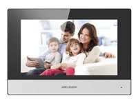 Hikvision DS-KH6320-WTE1 - Sistema de intercomunicación de vídeo - inalámbrico, cableado (LAN 10/100, 802.11b, 802.11g, 802.11n) - 7" monitor LCD-4