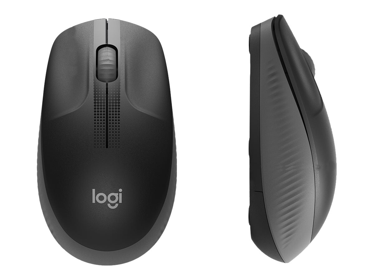 Logitech M190 - Ratón - óptico - 3 botones - inalámbrico - receptor inalámbrico USB - carbón-18