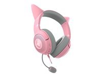 Razer Kraken Kitty V2 - Auricular - tamaño completo - cableado - USB - aislamiento de ruido - cuarzo-10