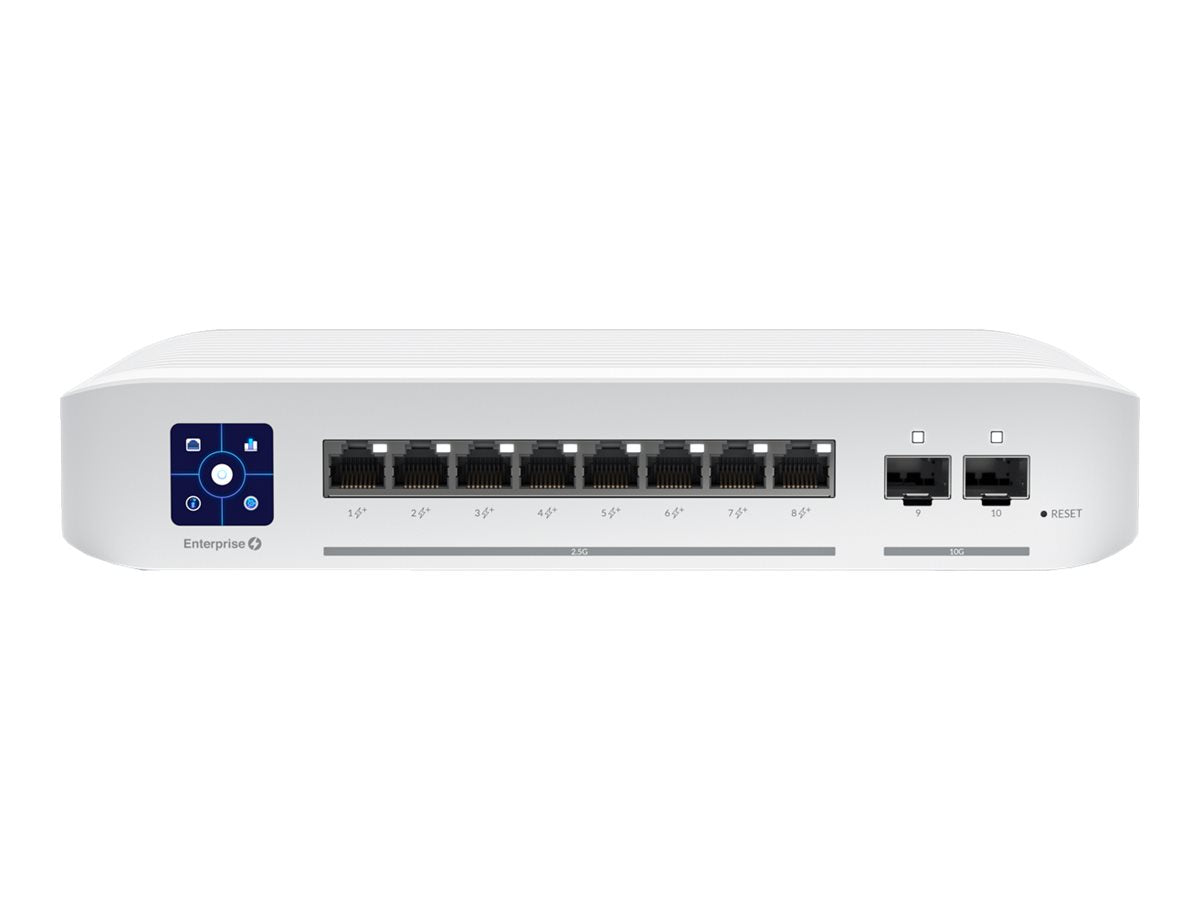 Ubiquiti UniFi Enterprise - Conmutador - L3 - Gestionado - 8 x 10/100/1000/2.5G (PoE+) + 2 x 1 Gigabit / 10 Gigabit SFP+ (enlace ascendente) - sobremesa - PoE+ (120 W)-7