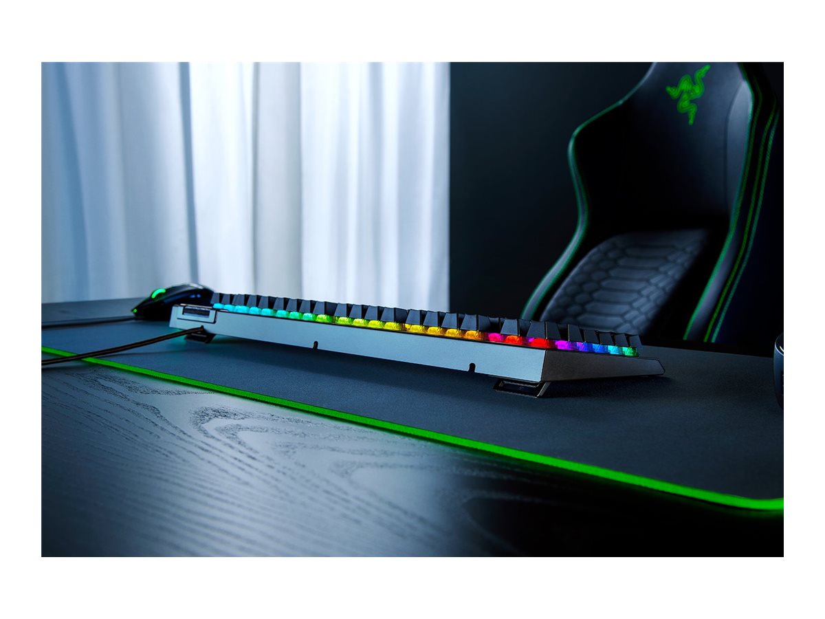 Razer BlackWidow V4 X - Teclado - retroiluminación - USB - QWERTY - EE. UU. - interruptor: Razer Green Gen-3-12