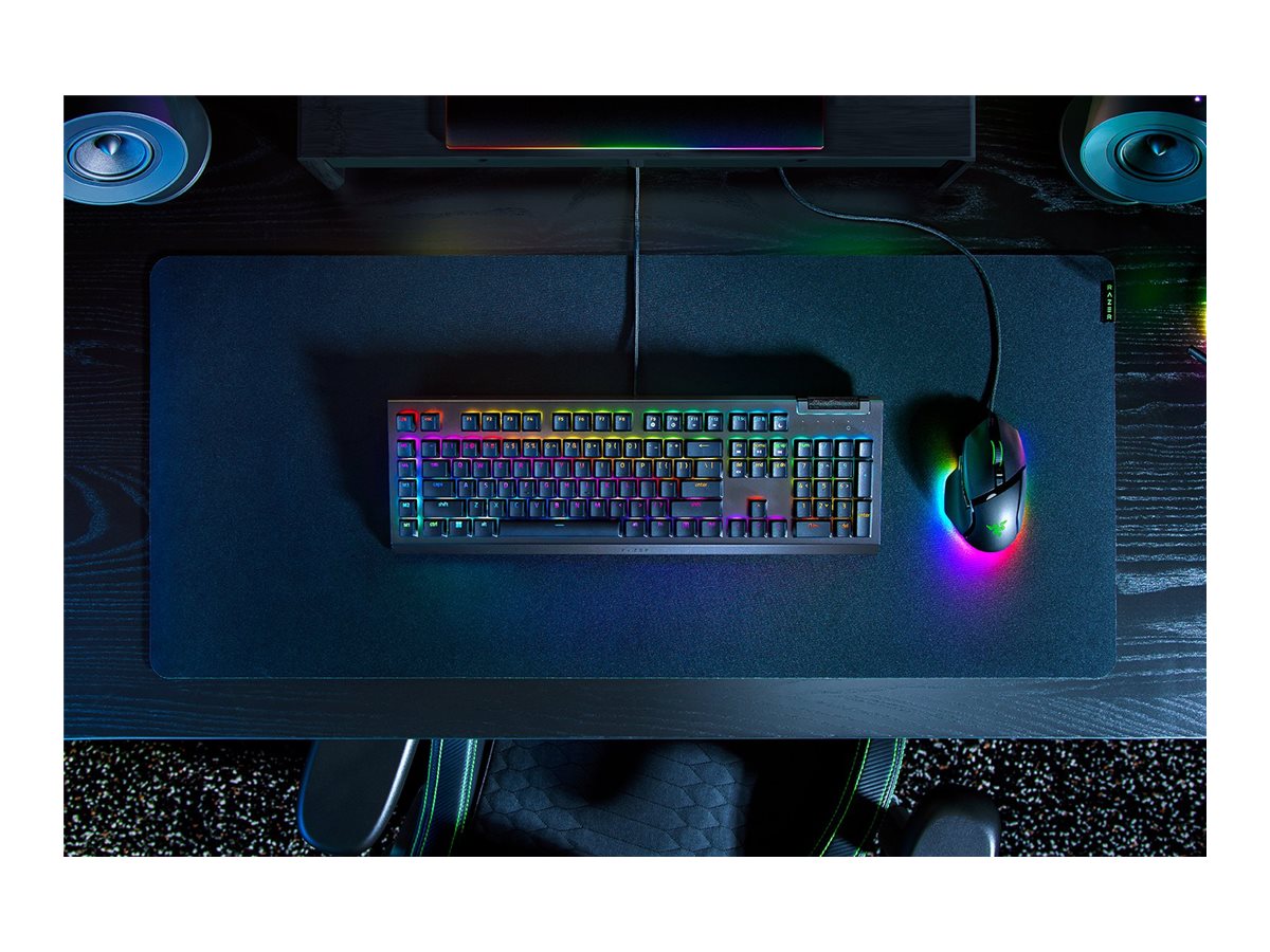 Razer BlackWidow V4 X - Teclado - retroiluminación - USB - QWERTY - EE. UU. - interruptor: Razer Green Gen-3-4