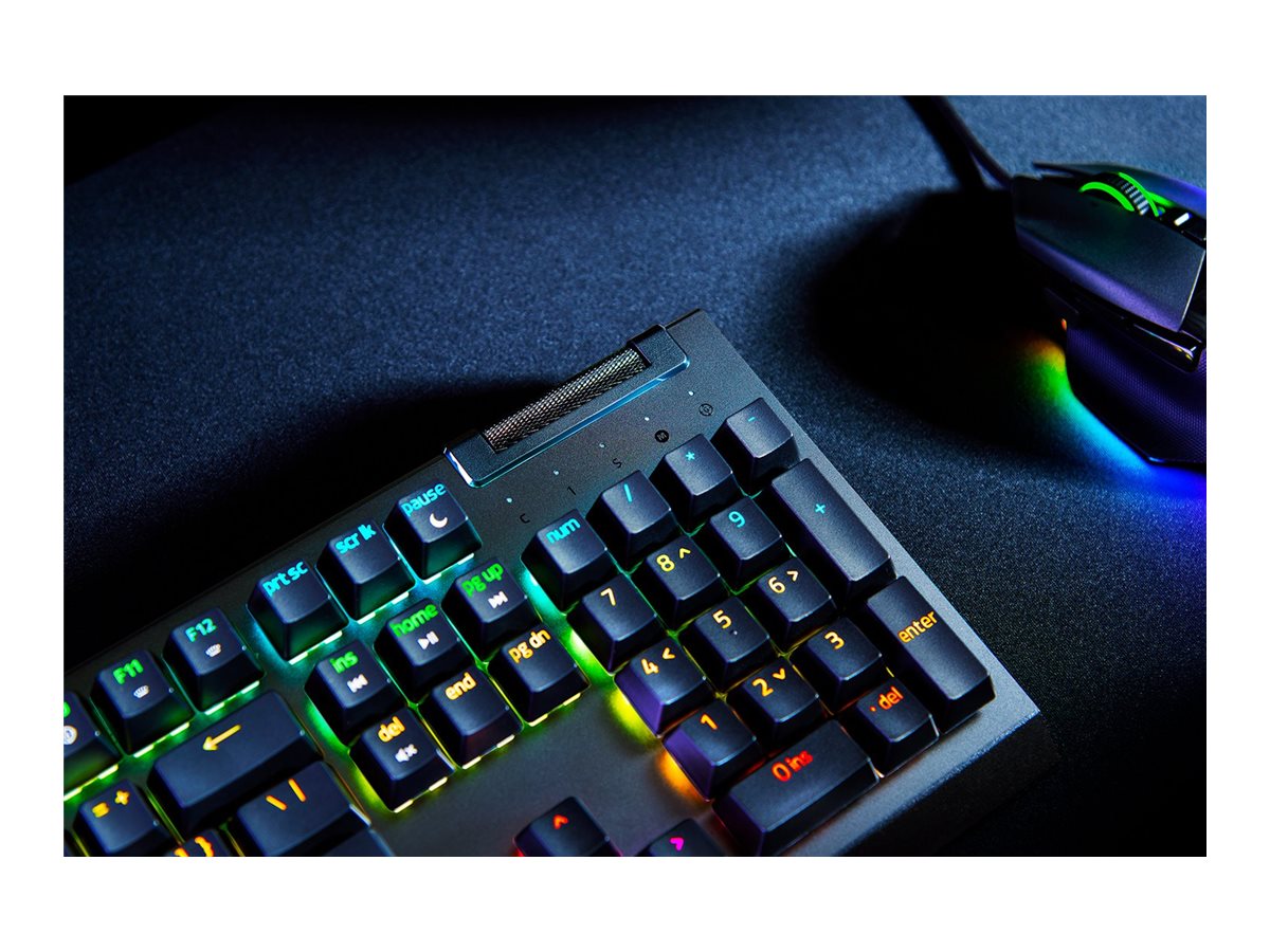 Razer BlackWidow V4 X - Teclado - retroiluminación - USB - QWERTY - EE. UU. - interruptor: Razer Green Gen-3-8
