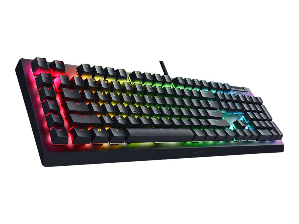 Razer BlackWidow V4 X - Teclado - retroiluminación - USB - QWERTY - EE. UU. - interruptor: Razer Green Gen-3-6