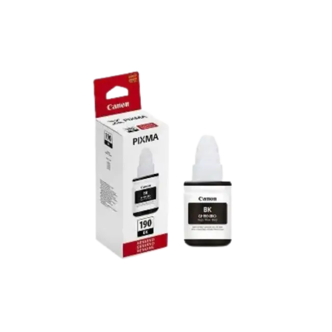 TINTA PARA IMPRESORA GI-190 BK 135ML COLOR NEGRO CANON