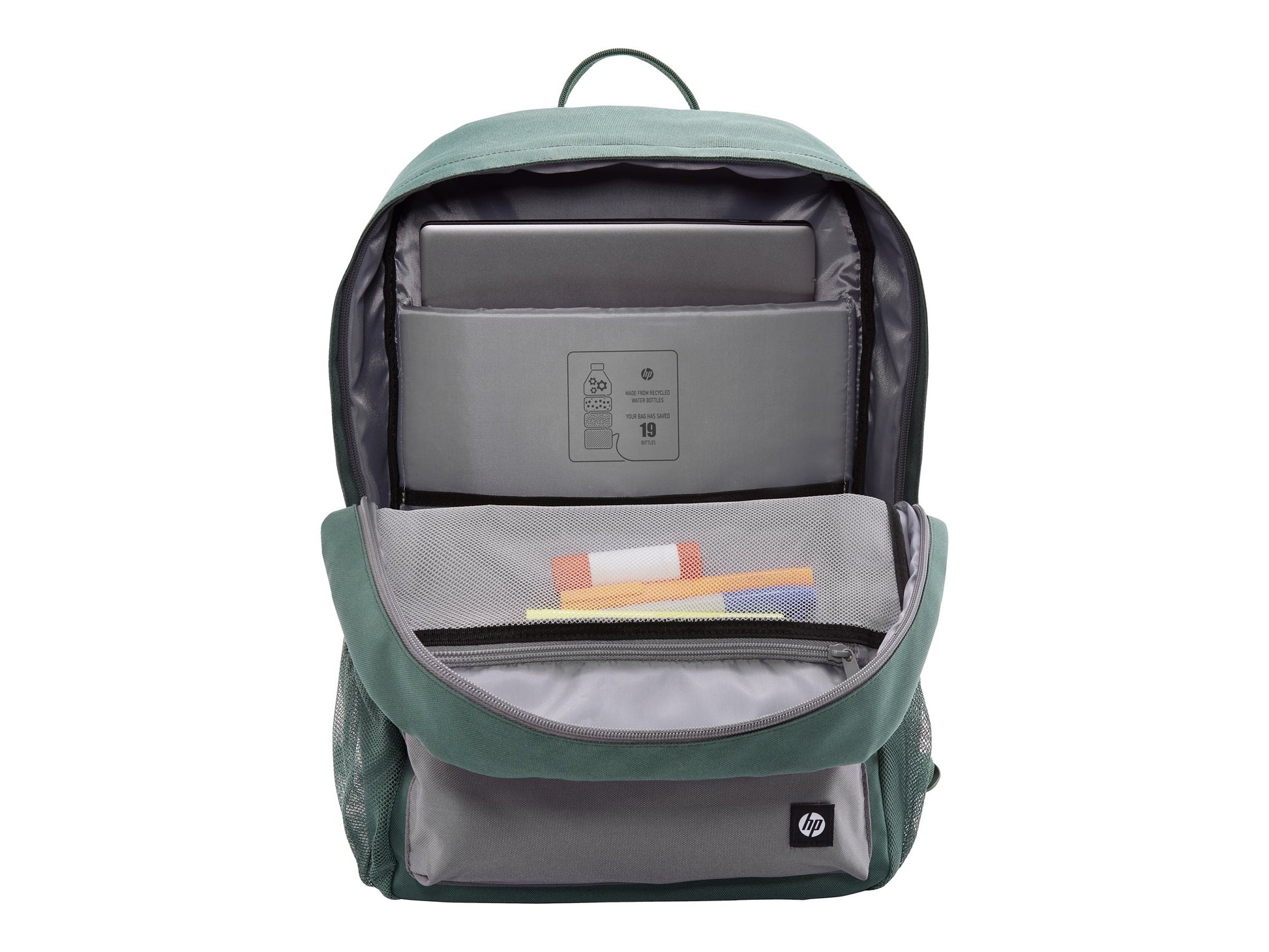 HP - Campus - mochila para transporte de portátil - 15.6" - gris, verde-5