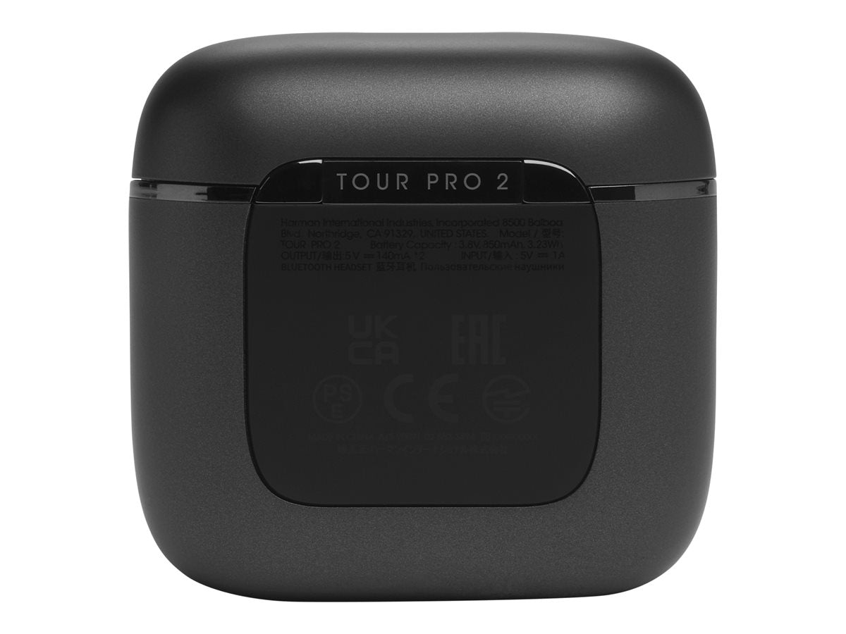 JBL Tour Pro 2 - Auriculares inalámbricos con micro - en oreja - Bluetooth - cancelación de sonido activo - negro