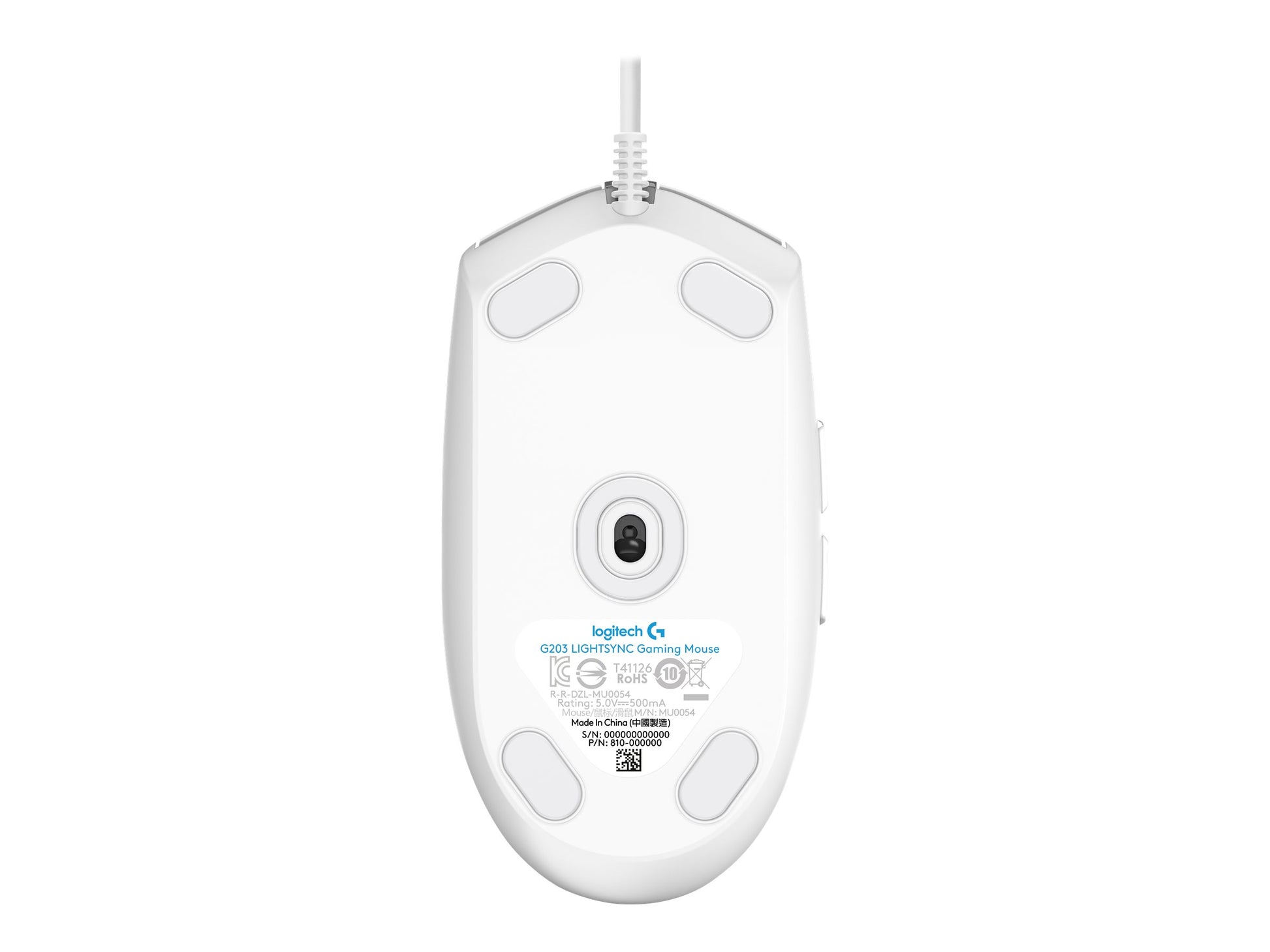 Logitech Gaming Mouse G203 LIGHTSYNC - Ratón - óptico - 6 botones - cableado - USB - blanco-16