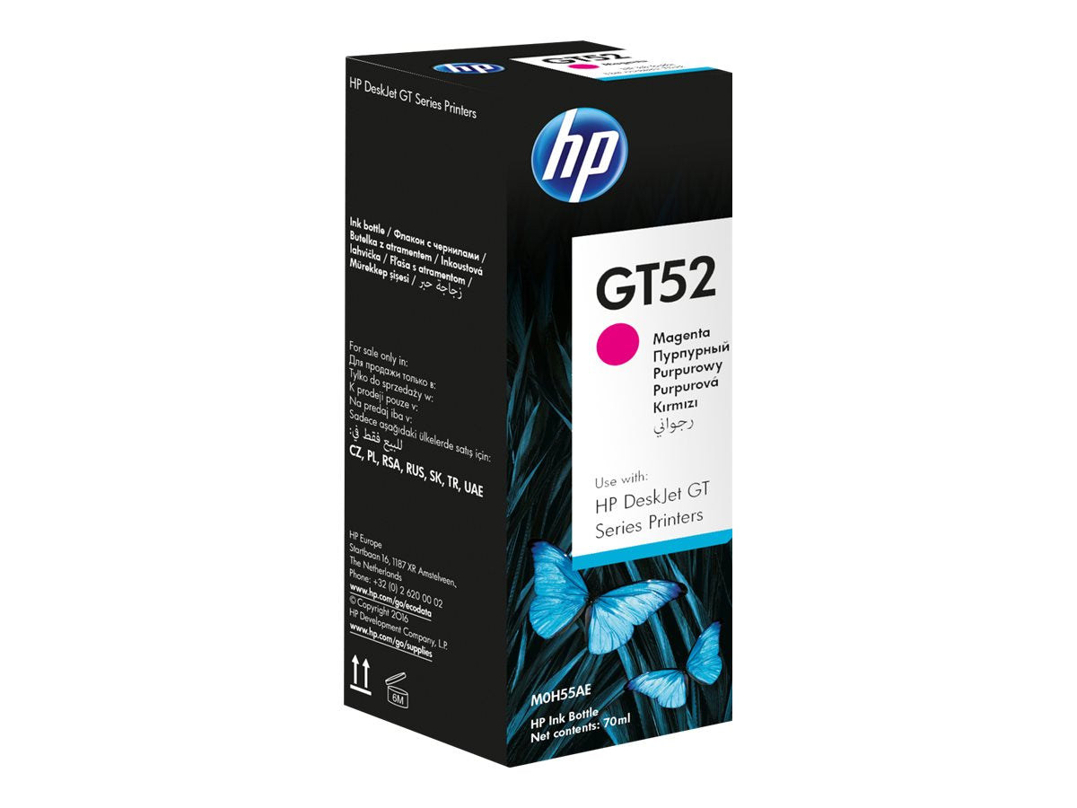 HP GT52 - 70 ml - magenta - original - recarga de tinta - para HP 11X, 31X; Deskjet GT 58XX; Smart Tank 500, 51X, 530, 6001, 615, 70XX, 73XX, 76XX-5