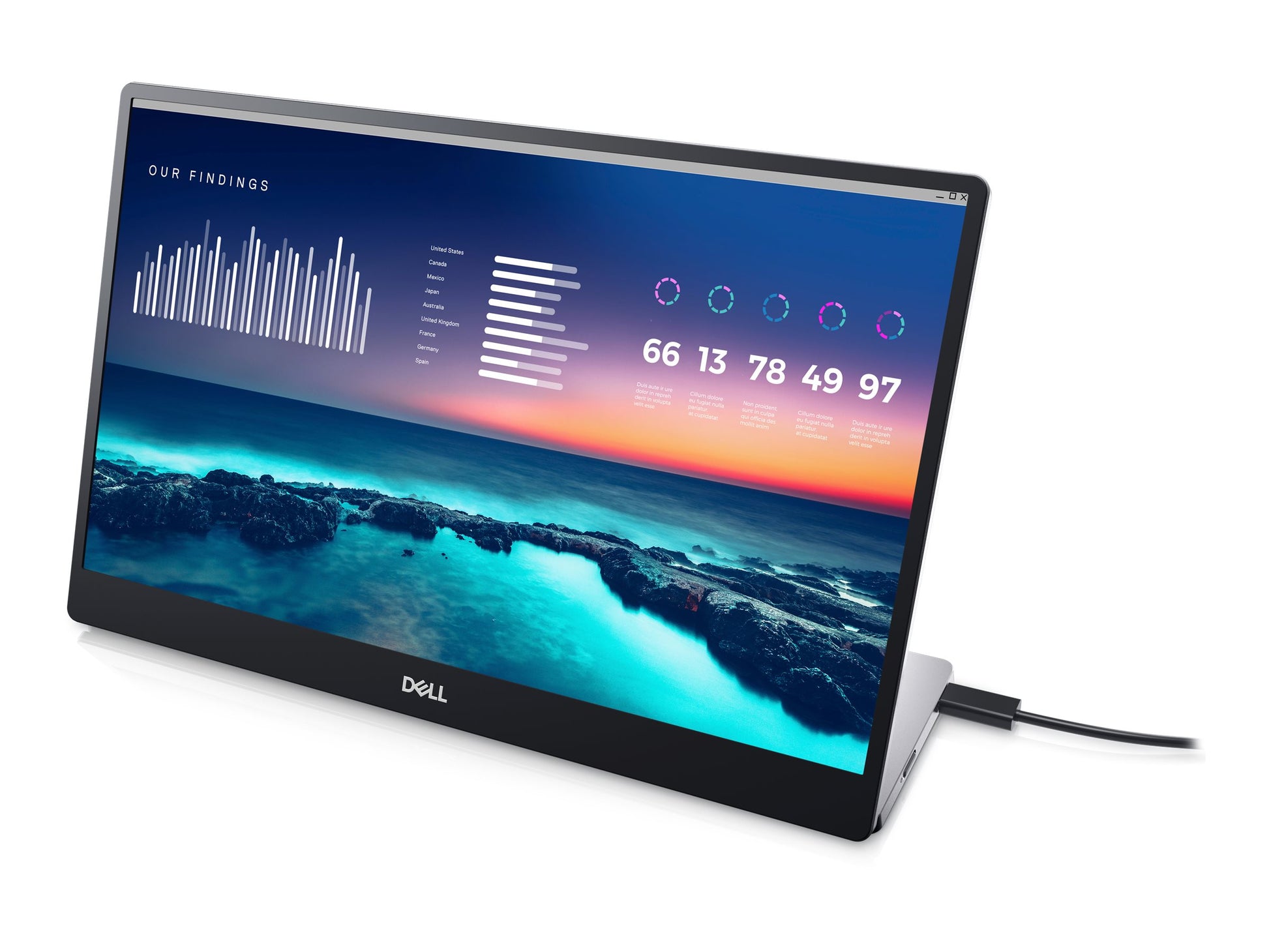 Dell P1424H - Monitor LED - 14" - portátil - 1920 x 1080 Full HD (1080p) - IPS - 300 cd/m² - 700:1 - 6 ms - 2xUSB-C - BTO - con 3 años de servicio de intercambio avanzado y garantía de hardware limitada-10