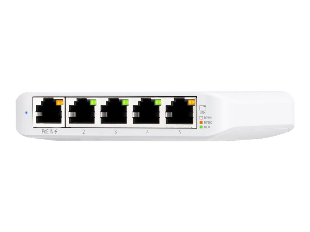 Ubiquiti UniFi Switch USW Flex Mini - Conmutador - inteligente - 4 x 10/100/1000 + 1 x 10/100/1000 (PoE+) - sobremesa - PoE+-12