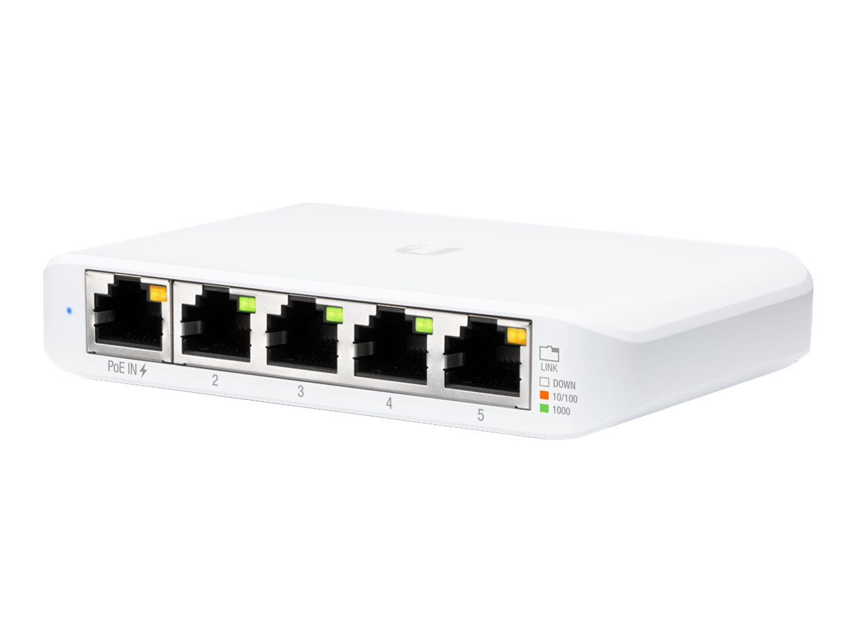 Ubiquiti UniFi Switch USW Flex Mini - Conmutador - inteligente - 4 x 10/100/1000 + 1 x 10/100/1000 (PoE+) - sobremesa - PoE+-3