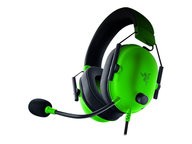 Razer BlackShark V2 X - Auricular - tamaño completo - cableado - conector de 3,5 mm - aislamiento de ruido - verde razer-14