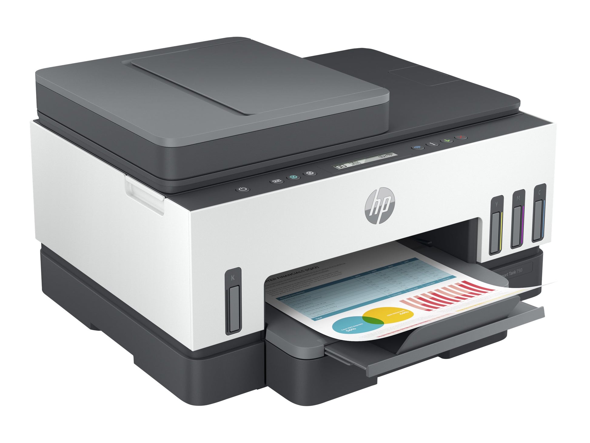 HP Smart Tank 750 All-in-One - Impresora multifunción - color - chorro de tinta - rellenable - Letter A (216 x 279 mm)/A4 (210 x 297 mm) (original) - A4/Legal (material) - hasta 13 ppm (copiando) - hasta 15 ppm (impresión) - 250 hojas - USB 2.0, LAN, Wi-F-8