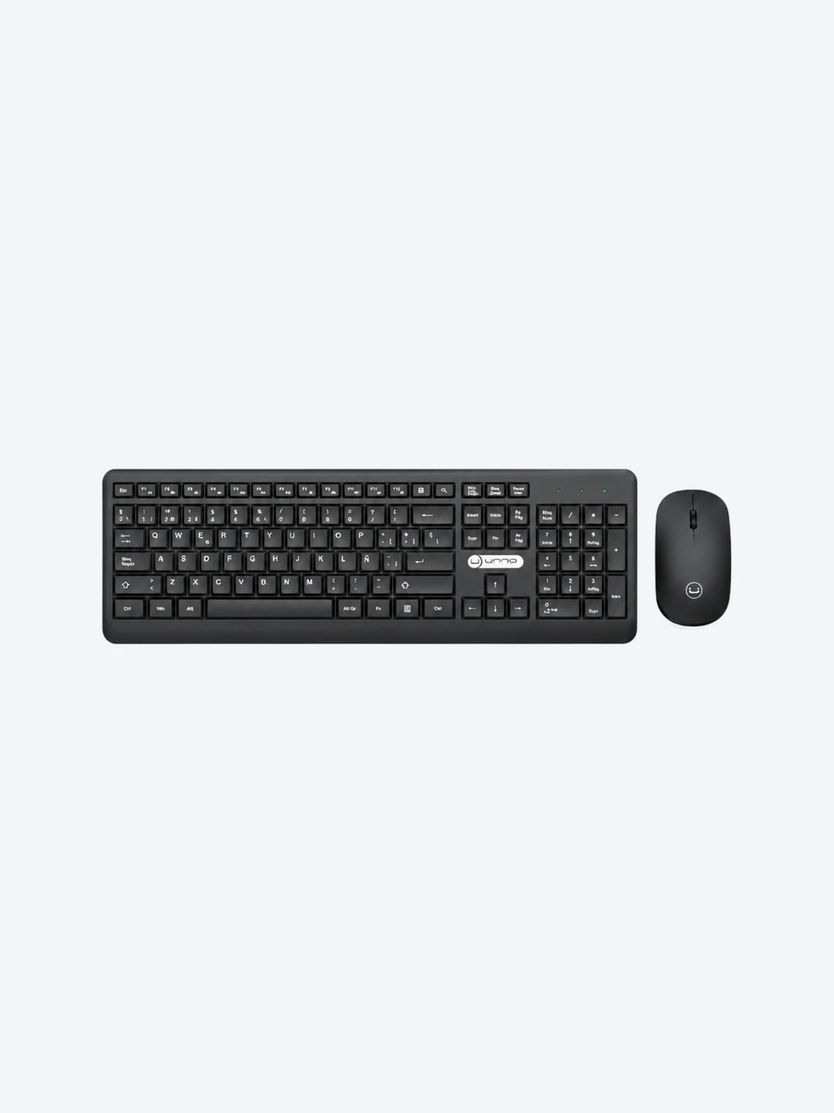 Teclado y Mouse Inalambrico Unno Tekno Klass USB Negro Espaol-1