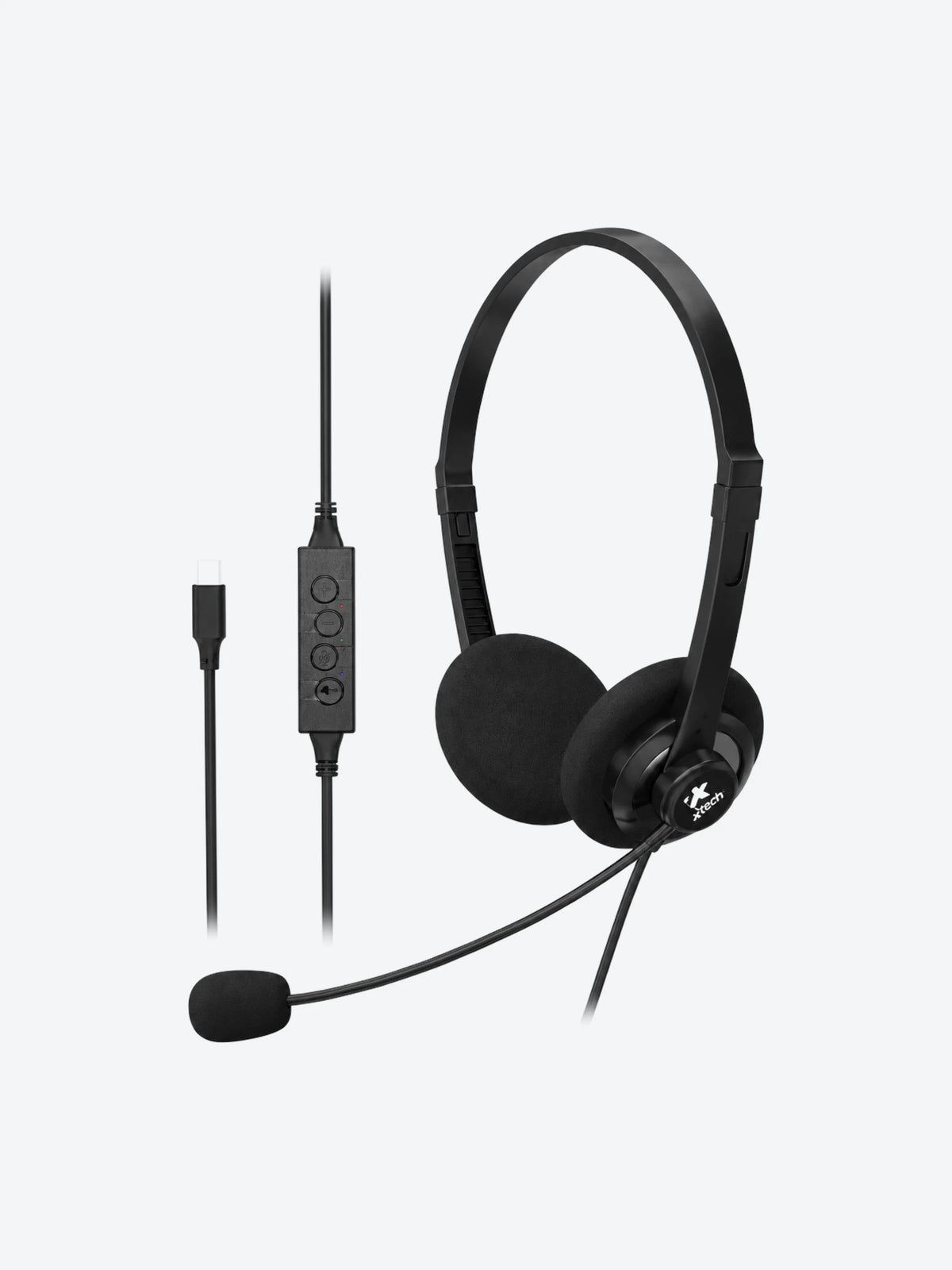 Xtech - XTH-245 - Headphones with microphone - Para Conference / Para Computer - Wired - ENC -In line control - USB-C-1