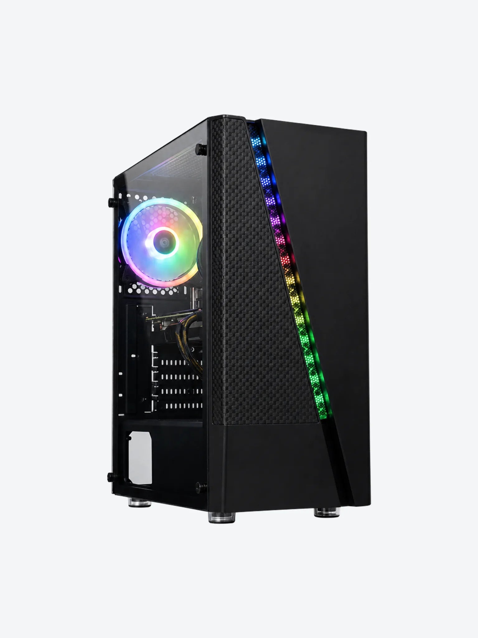 CASE GAMING RGB EAGLE WARRIOR CG17AARA001C MID TOWER SIN VENTILACIÓN INCLUIDA CON VIDRIO FRONTAL Y TIRA RGB