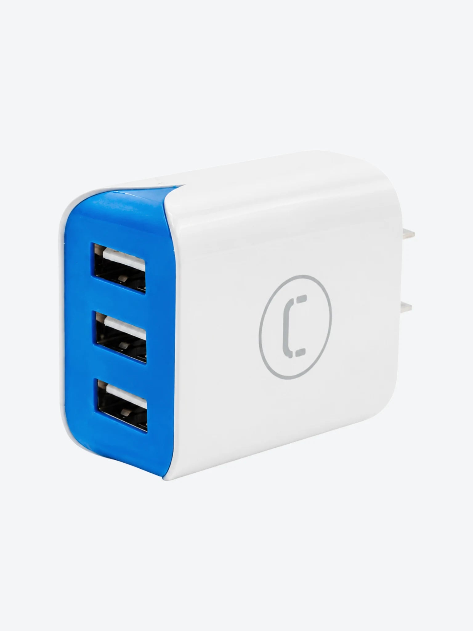Cargador de Pared Unno Tekno PW5054WT Triple USB-A 3.1 20W Blanco/Azul