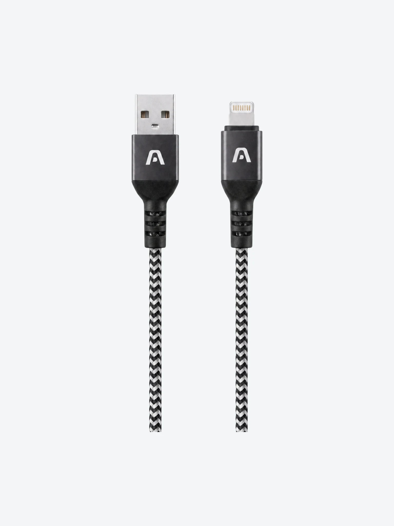 Cable Argom ARG-CB-0023BK Lightning a USB 2.0 Nylon Trenzado Color Negro Metalico