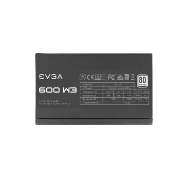 Fuente De Poder EVGA 600W W3 Blanco 100-W3-0600-K1-1