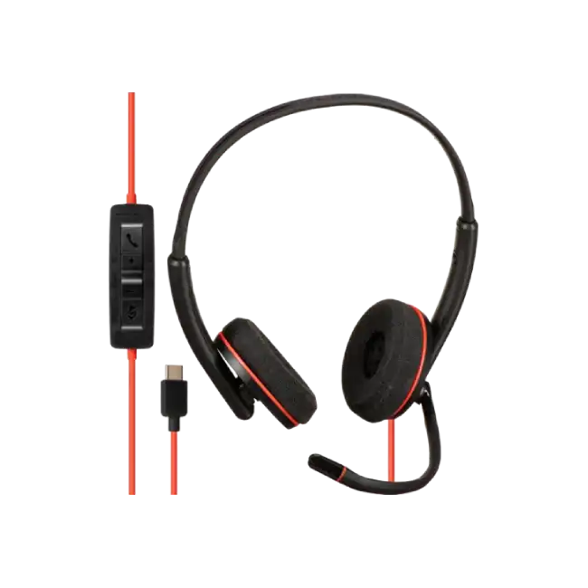 POLY - Headset - Wired - Blackwire 3220 Stereo USB-C He