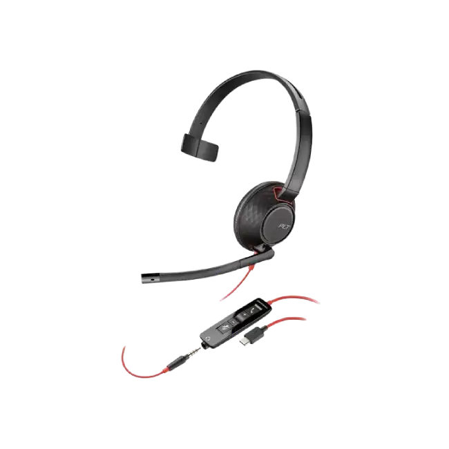 Poly Blackwire - 3325 - Headset - Wired - +3.5mm Plug +USB-C/A Adapter-4