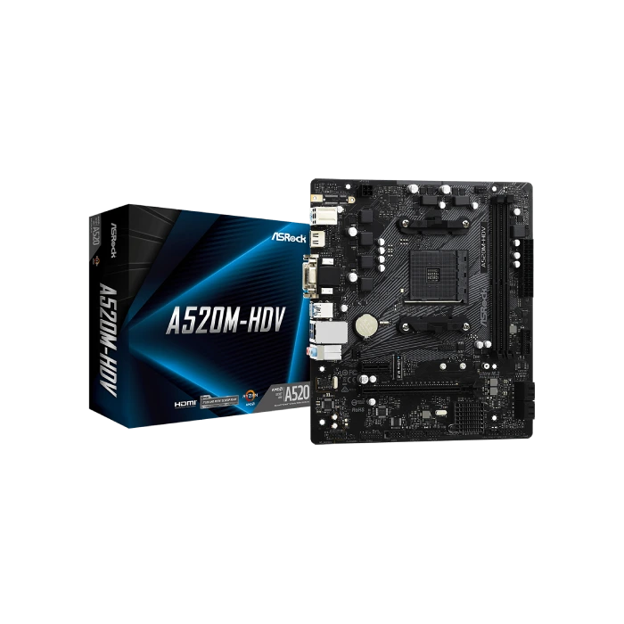 TARJETA MADRE ASROCK A520M-HDV AM4 MICRO ATX DDR4-6