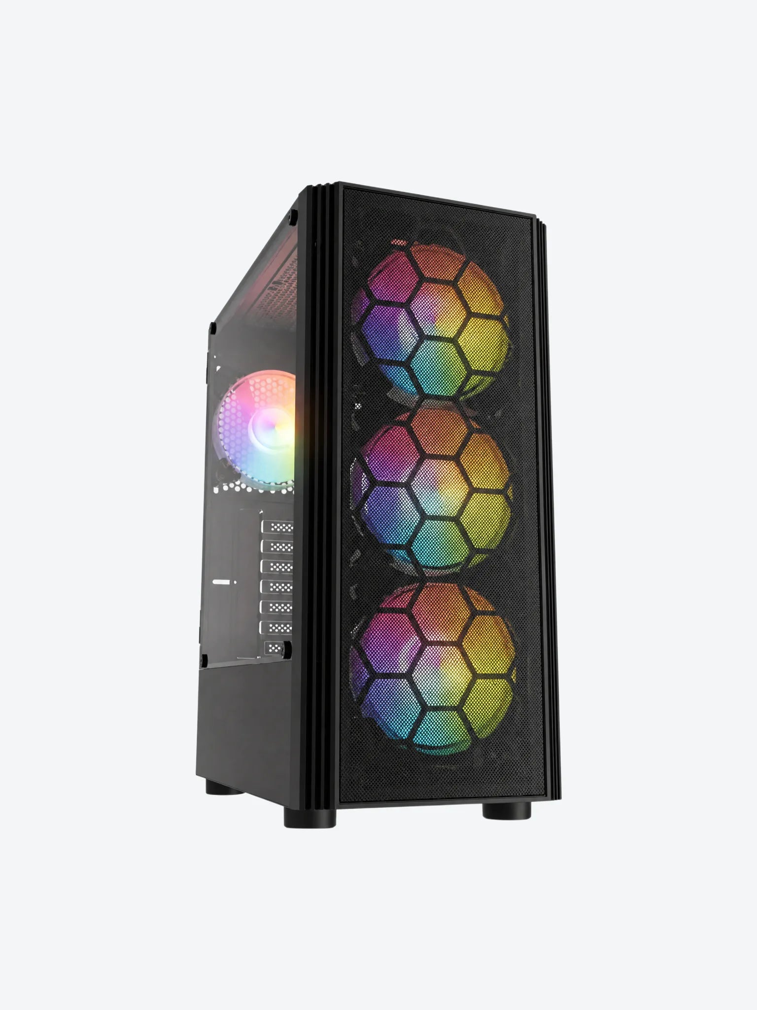 Case Gaming NSX Raptor NSXVC08A03 ARGB Color Negro  + Fuente de Poder 550W 80Plus ARGB-1