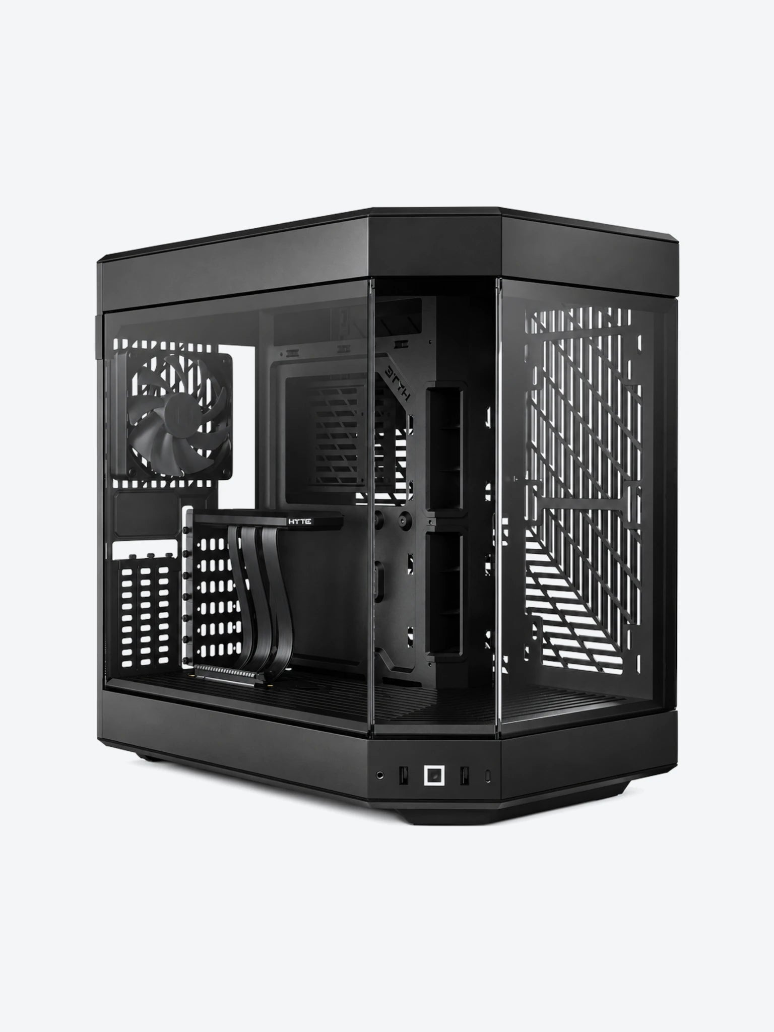 CASE GAMING  HYTE Y60 MID TOWER  VENTILADORES 3 DE 120MM CON VIDRIO FRONTAL, LATERAL Y ESQUINA CS-HYTE-Y60-B