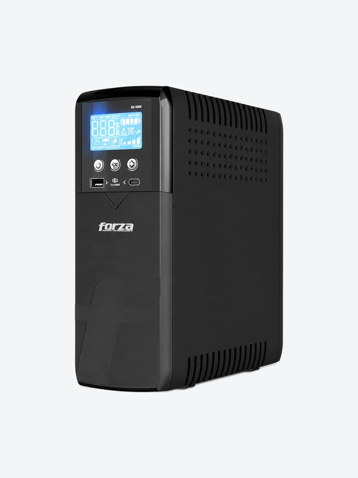 Forza - UPS - Line interactive - 600 Watt - 1000 VA - AC 110/120 V - 10-NEMA USB 1A/1C-1