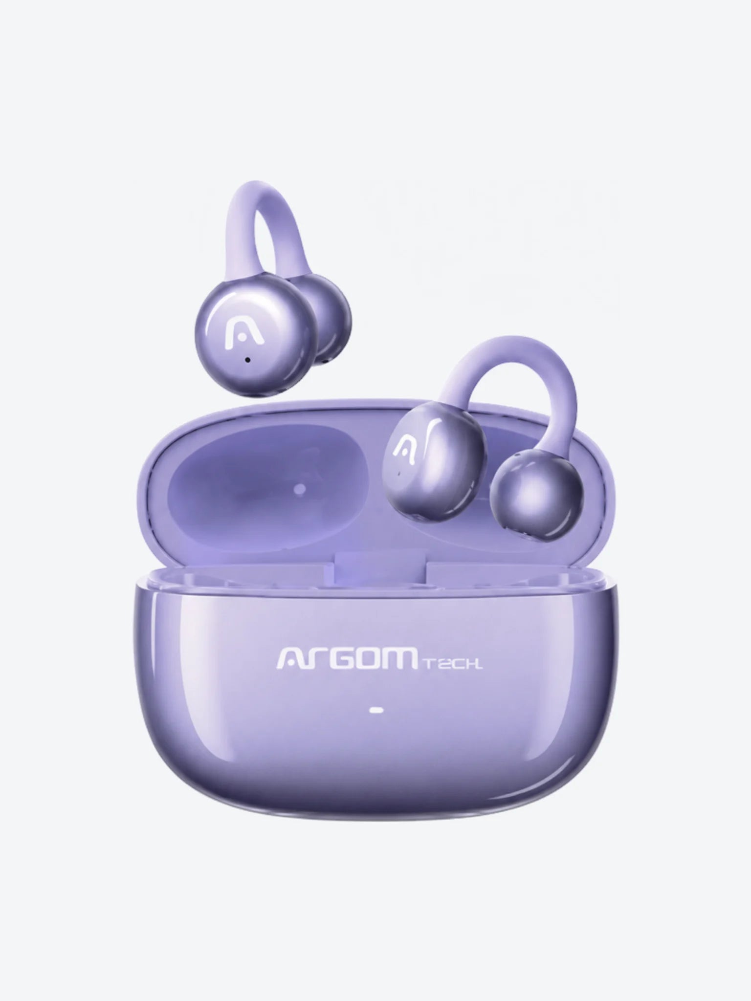 ARGOM SKEIPODS E40 PURPURA - AUDIFONOS BT, ENC CON IA, OPEN EAR, 19+6H-1