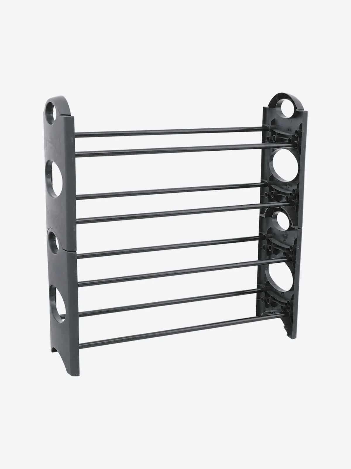 ZAPATERA PARA PISO, 12 PARES, 63X20X64CM, PLASTICA NEGRA-1