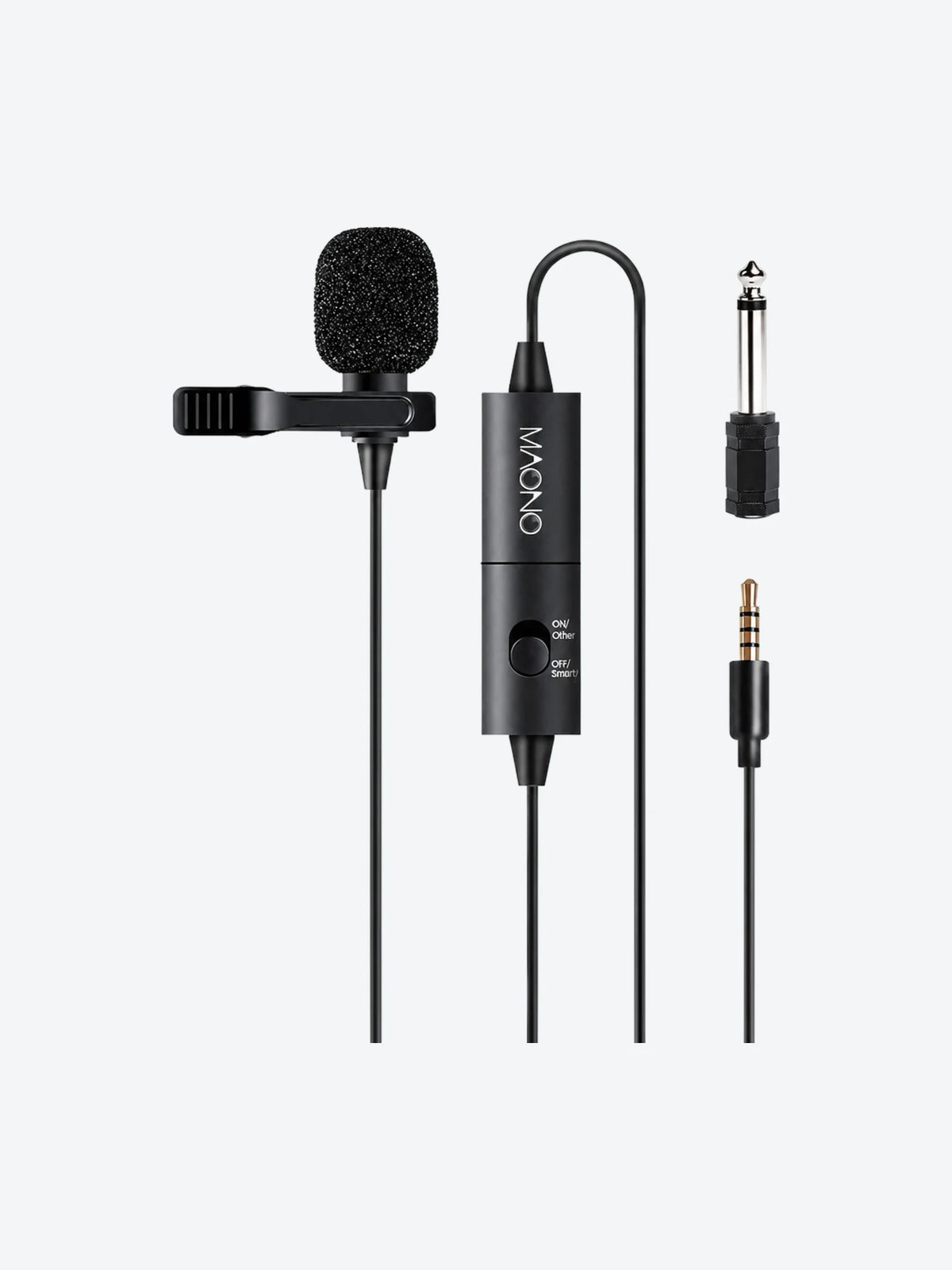 MICRÓFONO MAONO AU-100 3.5MM / USB LAVALIER OMNIDIRECCIONAL NEGRO-1