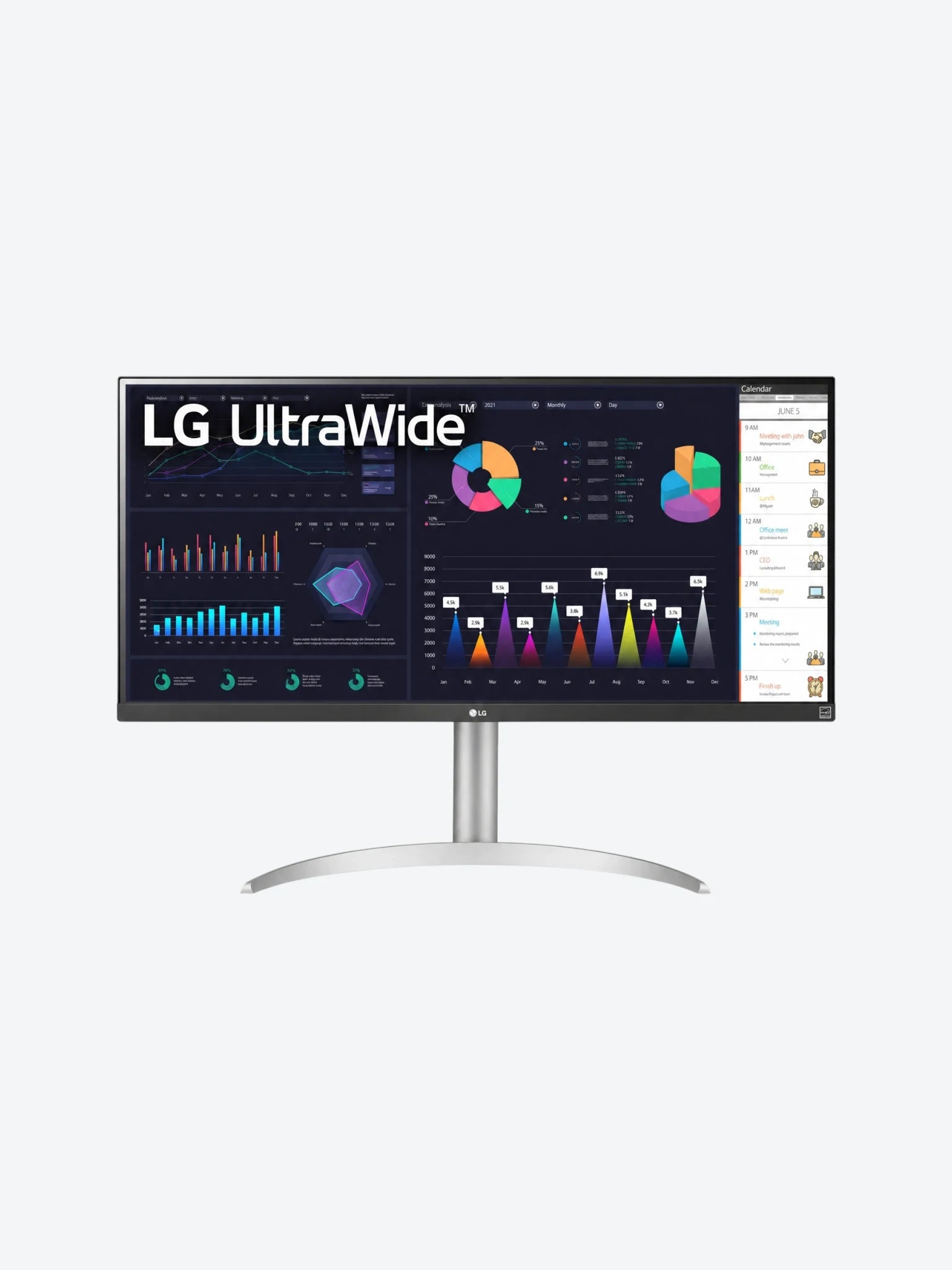Monitor 34" Lg 34WQ650-W 2560x1440 100Hz 5Ms FHD Free Sync HDMI Display Port Usb Tipo-C