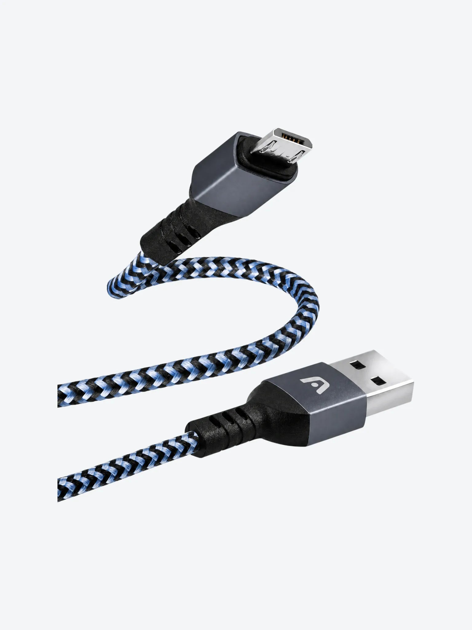 Cable Argom ARG-CB-0021BK Dura Form Micro USB a USB 2.0 Nylon Trenzado 1.8mts Color Azul