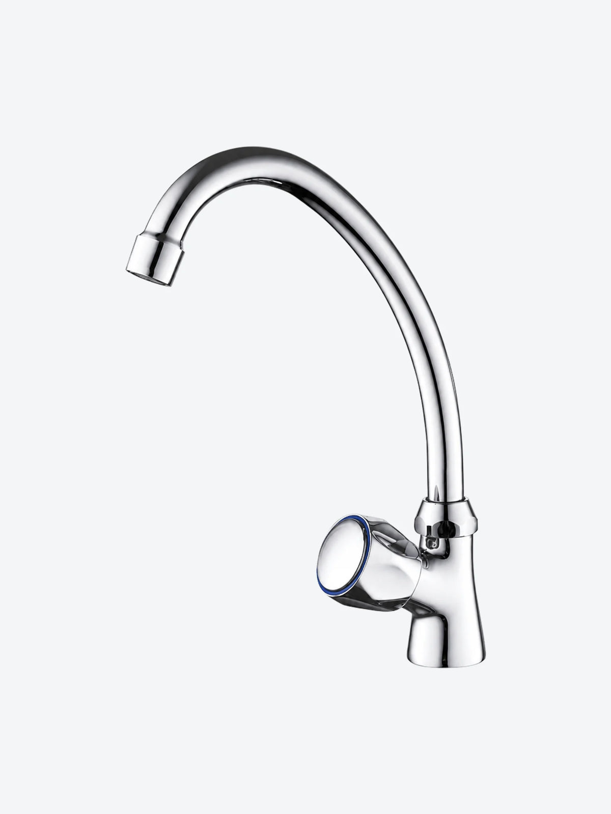GRIFO PARA COCINA, MONO MANDO, ARCO ALTO, POMO, CROMADO-1