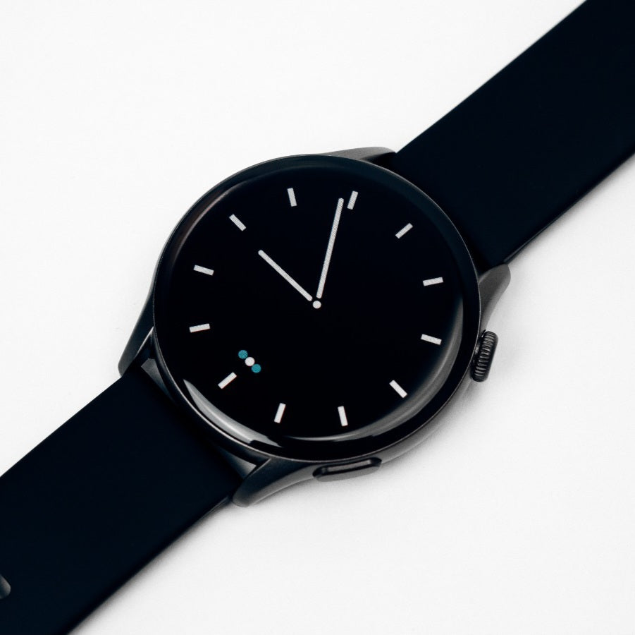 Reloj T7 Negro + Pulsera velcro azul naranja-19